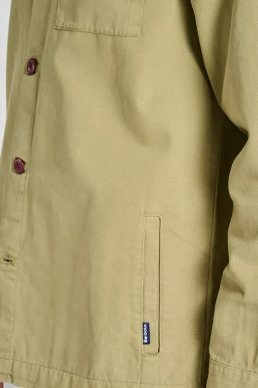 Giubbotti washd overshirt cotone verde