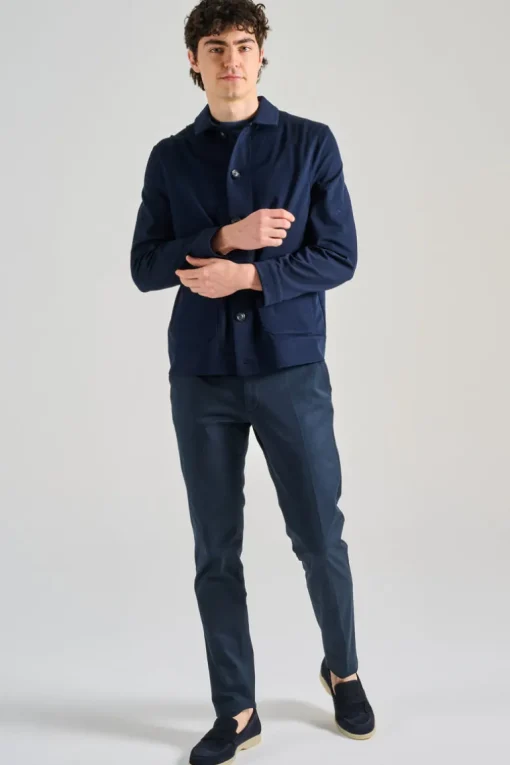 Giubbotto piquet blu