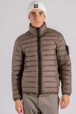 Giubbotto vera piuma rds marrone 100% poliammide