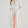 Gonna en fleur cotone popeline bianco
