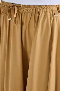 Gonna light nylon stretch marrone