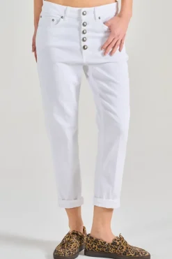 Jeans koons gioiello cotone bianco