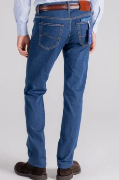 Jeans nick cotone/elastam blu