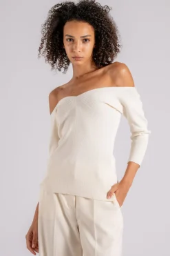 Maglia beige in viscosa/poliestere