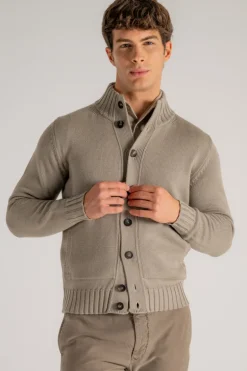Maglia bomber merino grigio