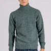 Maglia dolcevita extra fine lana merino verde