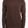 Maglia dolcevita in wv/ws marrone