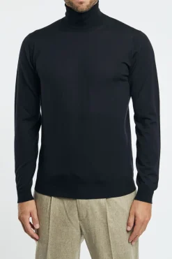 Maglia dolcevita royal merino blu