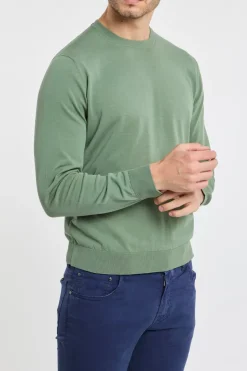 Maglia girocollo 100% co verde