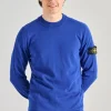 Maglia girocollo cotone blu
