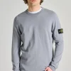 Maglia girocollo cotone blu
