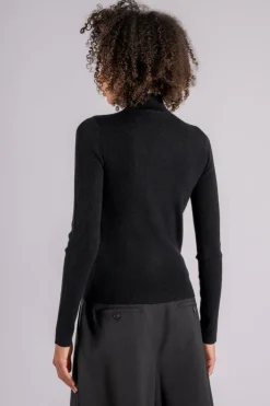 Maglia lana/poliestere nero