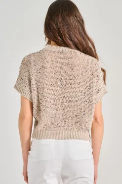 Maglia maxi paillettes bicolor a40