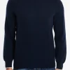 Maglia persia cachemire bicolor blu uomo