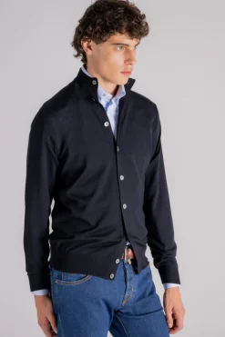 Maglia sotto con bottoni 100% wv blu