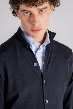 Maglia sotto con bottoni 100% wv blu