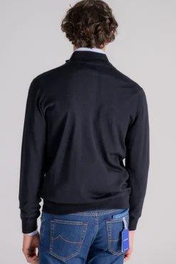 Maglia sotto con bottoni 100% wv blu