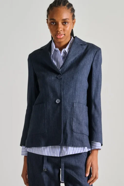 Max mara giacca pelle nero