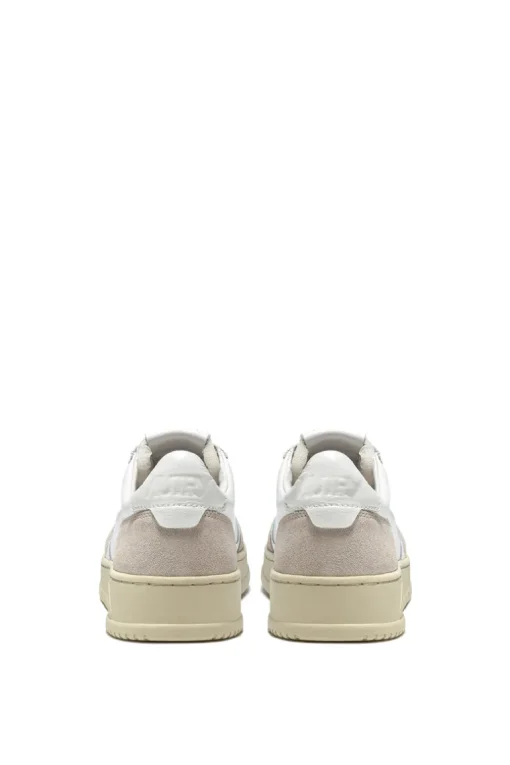 Medalist low wom leat suede bianco donna
