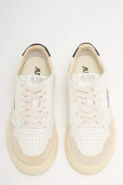 Medalist low wom leat suede bianco donna