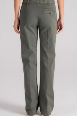 Pantalone cotone/elastam modello a zampa