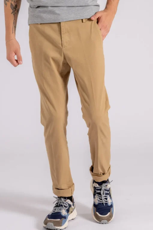 Pantalone gaubert cotone/elastam beige