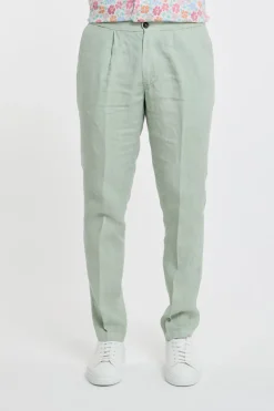 Pantalone lino verde