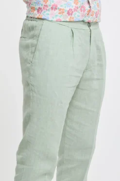 Pantalone lino verde