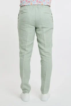 Pantalone lino verde