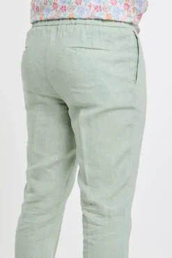 Pantalone lino verde