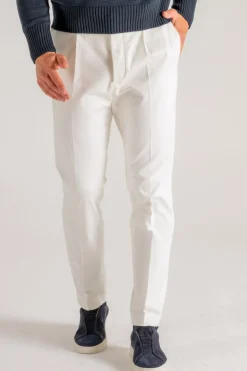 Pantalone new chino 1p bianco uomo