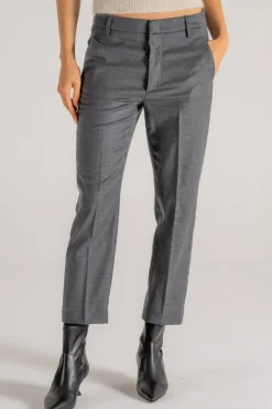 Pantalone nima zip grigio donna