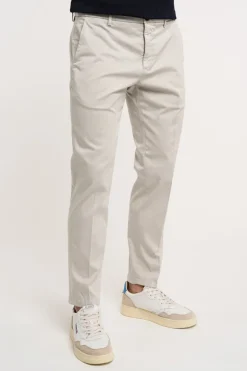 Pantalone prince chinos crop in misto cotone grigio