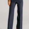 Pantalone twill stretch nero donna