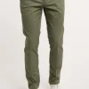 Pantalone ventre piatto 98% cotone/2% elastan verde