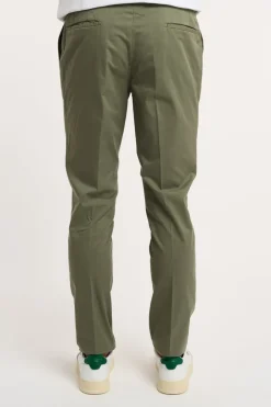 Pantalone ventre piatto 98% cotone/2% elastan verde