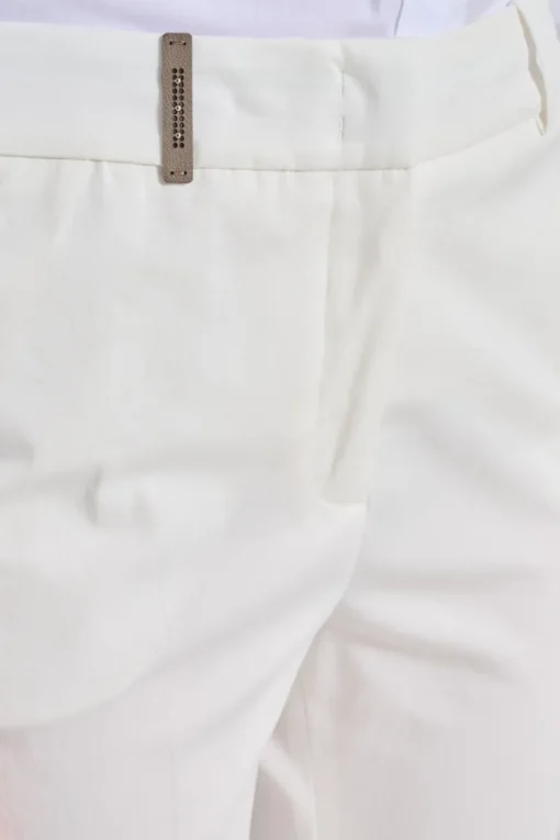 Pantaloni a zampetta bianco
