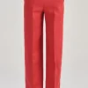 Pantaloni cesira tessuto rosso