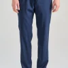 Pantaloni chino elastici tessuto blu