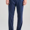 Pantaloni chino tecido blu