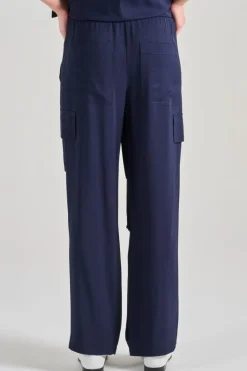 Pantaloni colline tessuto blu