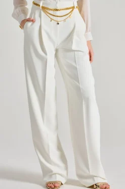 Pantaloni essential tessuto bianco