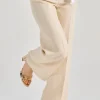 Pantaloni resca filo di lino beige