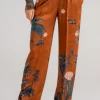 Pantaloni the sacred forest 100% viscosa marrone