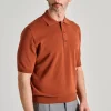 Polo manica corta cotone marrone