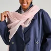 Sciarpa inserti in lurex rosa