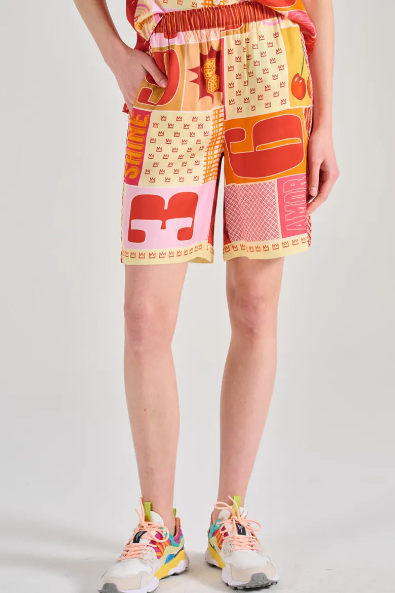 Shorts eleonor tessuto rosso