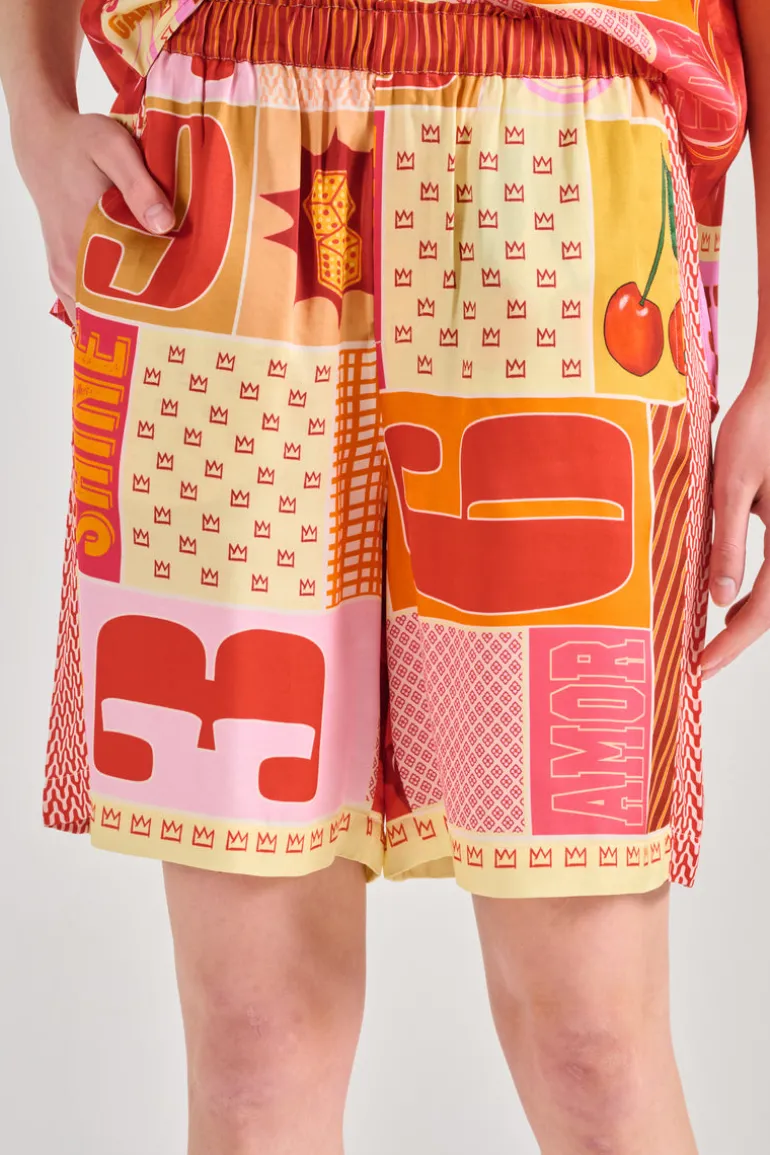 Shorts eleonor tessuto rosso