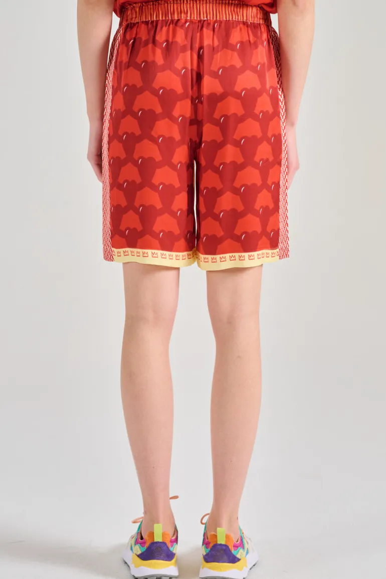 Shorts eleonor tessuto rosso