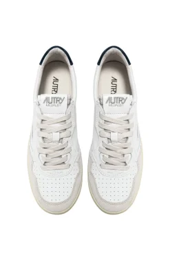 Sneakers medalist low man leat suede bianco uomo